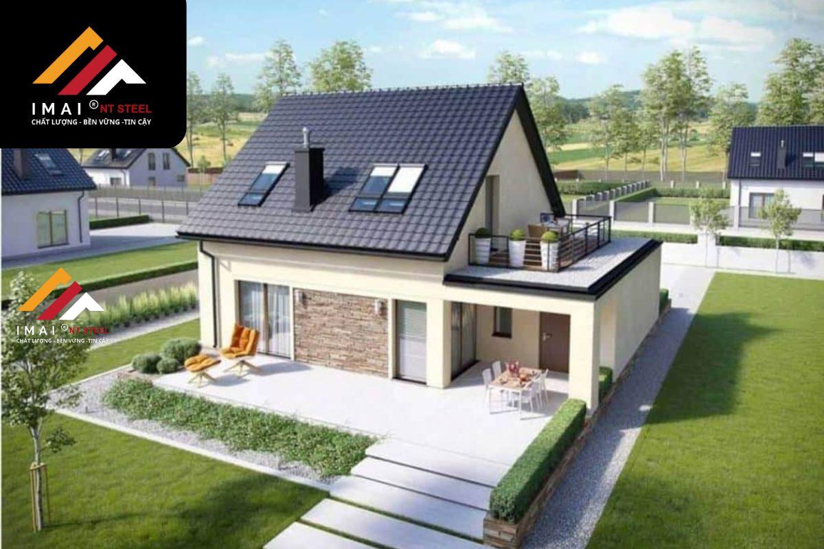 mẫu công trình làm mái tôn biệt thự đẹp nhất Các mẫu mái tôn công trình chính biệt thự