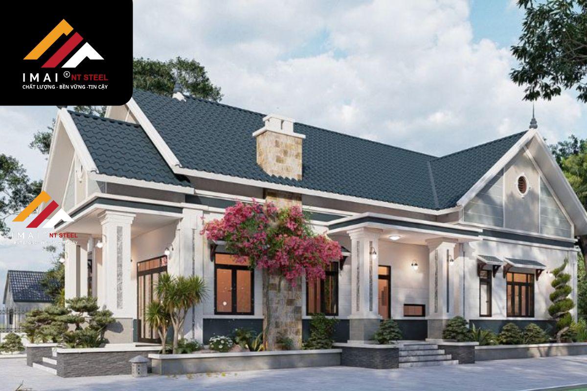 mẫu công trình làm mái tôn biệt thự đẹp nhất Các mẫu mái tôn công trình chính biệt thự