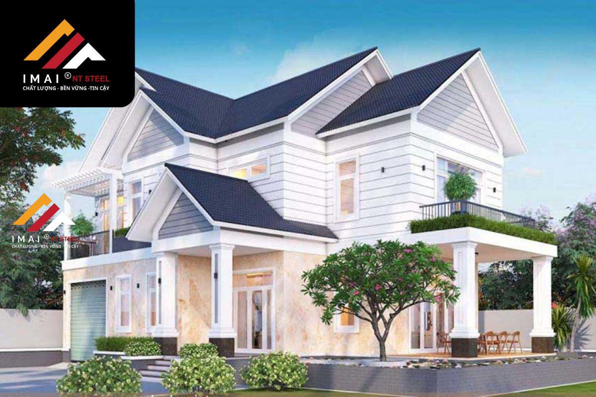 mẫu công trình làm mái tôn biệt thự đẹp nhất Các mẫu mái tôn công trình chính biệt thự