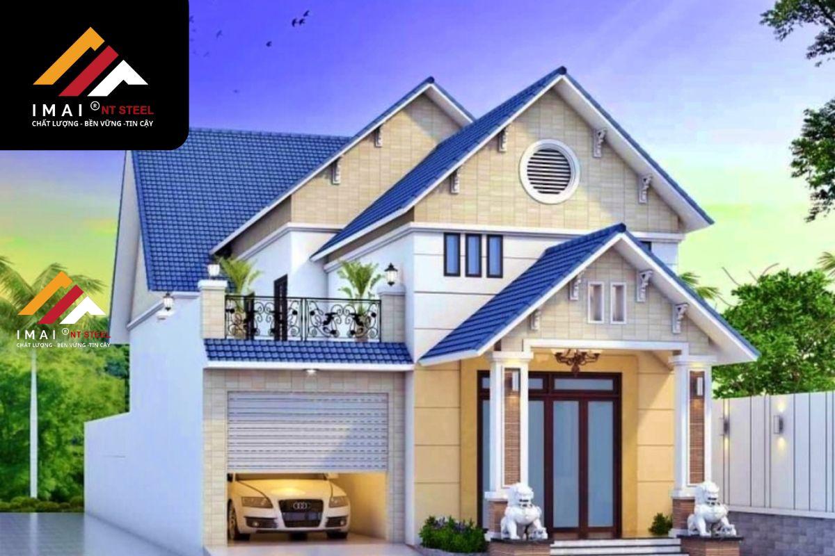 mẫu công trình làm mái tôn biệt thự đẹp nhất Các mẫu mái tôn công trình chính biệt thự