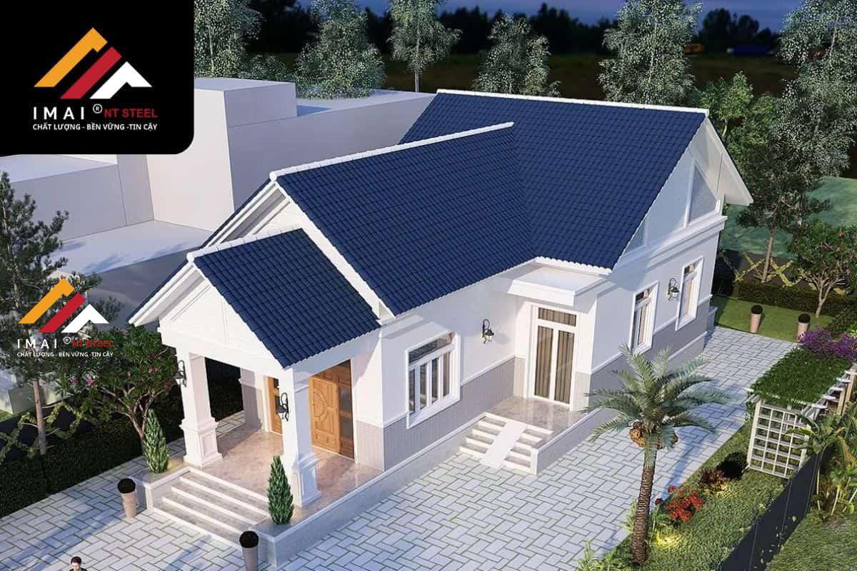 mẫu công trình làm mái tôn biệt thự đẹp nhất Các mẫu mái tôn công trình chính biệt thự