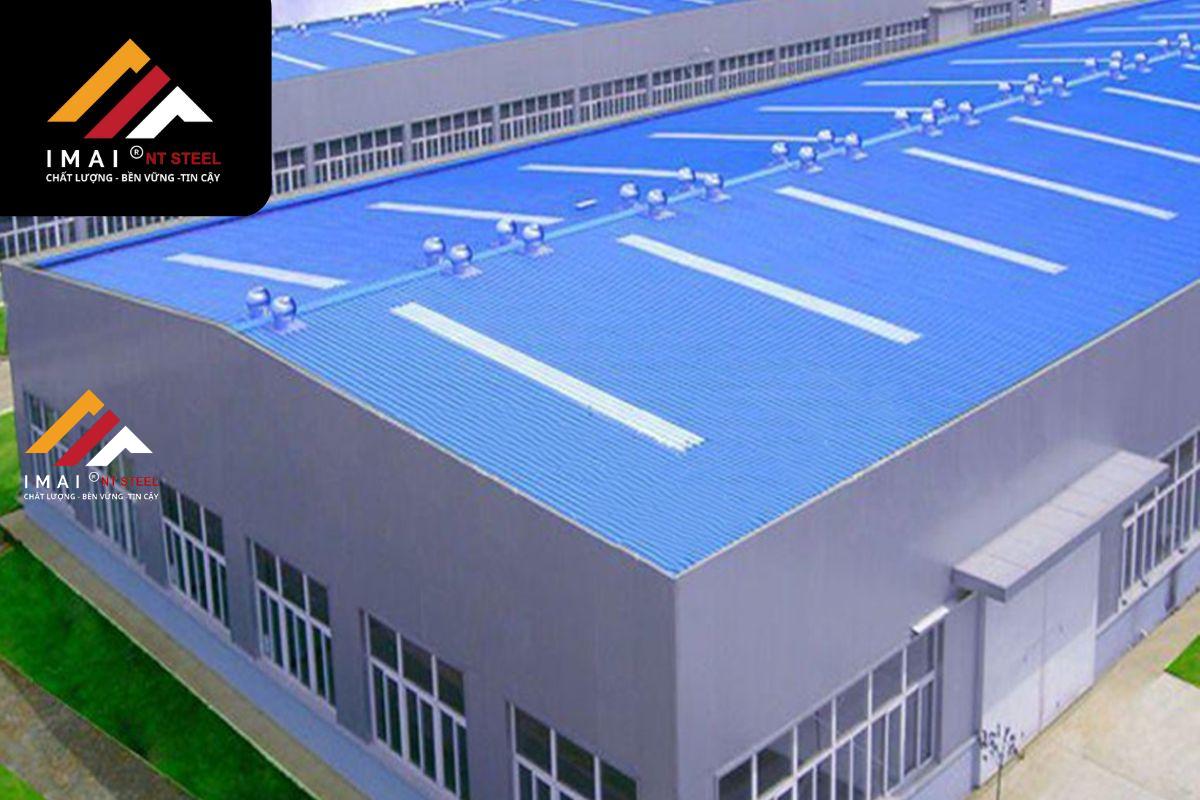 mẫu công trình mái nhà xưởng nghiêng nhỏ đẹp, ấn tượng nhất
