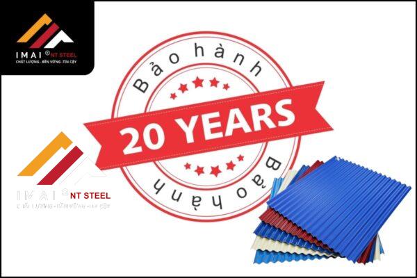 Làm mái tôn bảo hành 20 năm