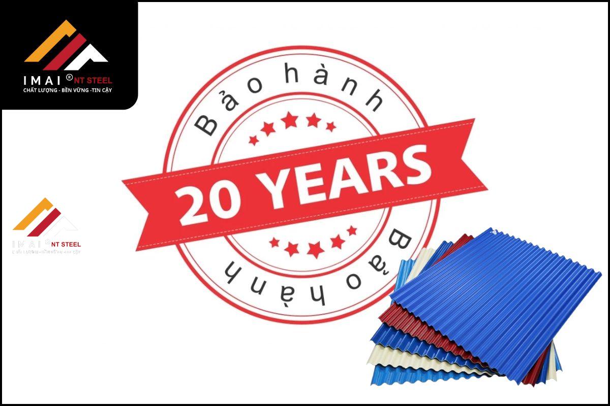Làm mái tôn bảo hành 20 năm