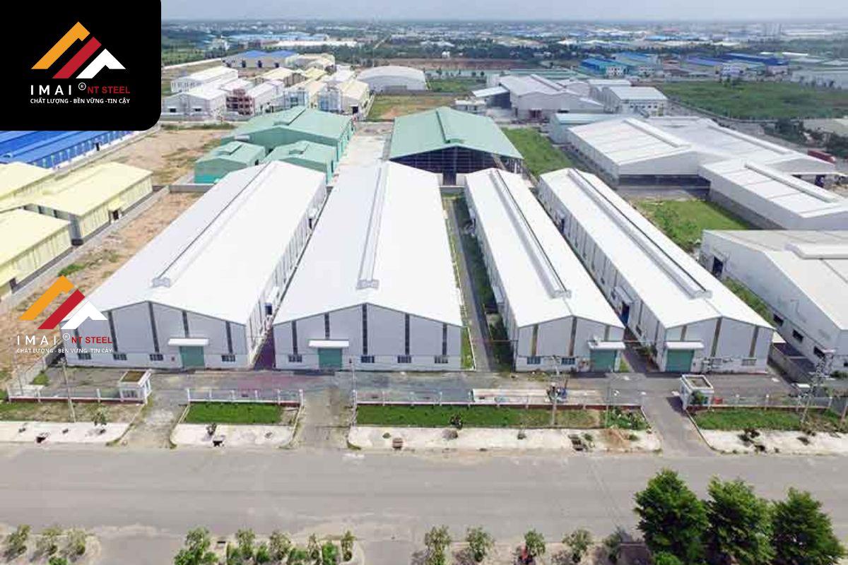 Một số mẫu công trình nhà xưởng khung thép mái tôn đẹp, ấn tượng