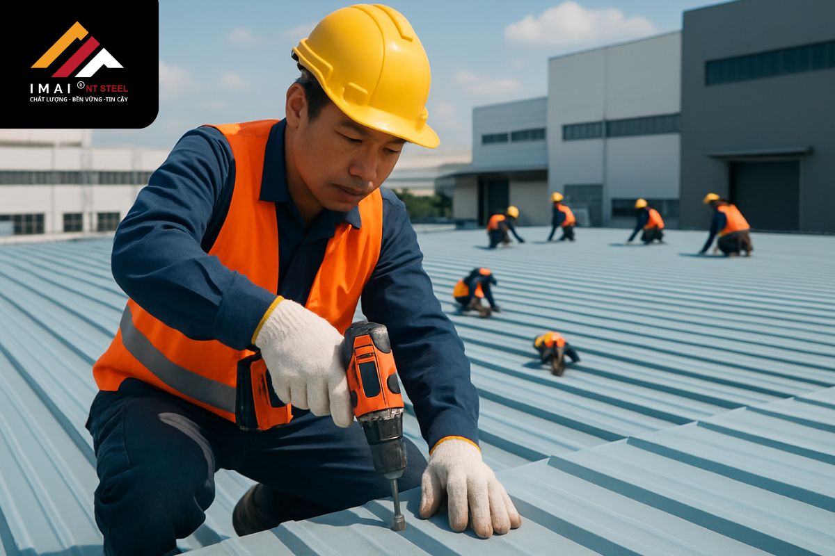 cách bắn mái tôn đẹp từ chuyên gia IMAI